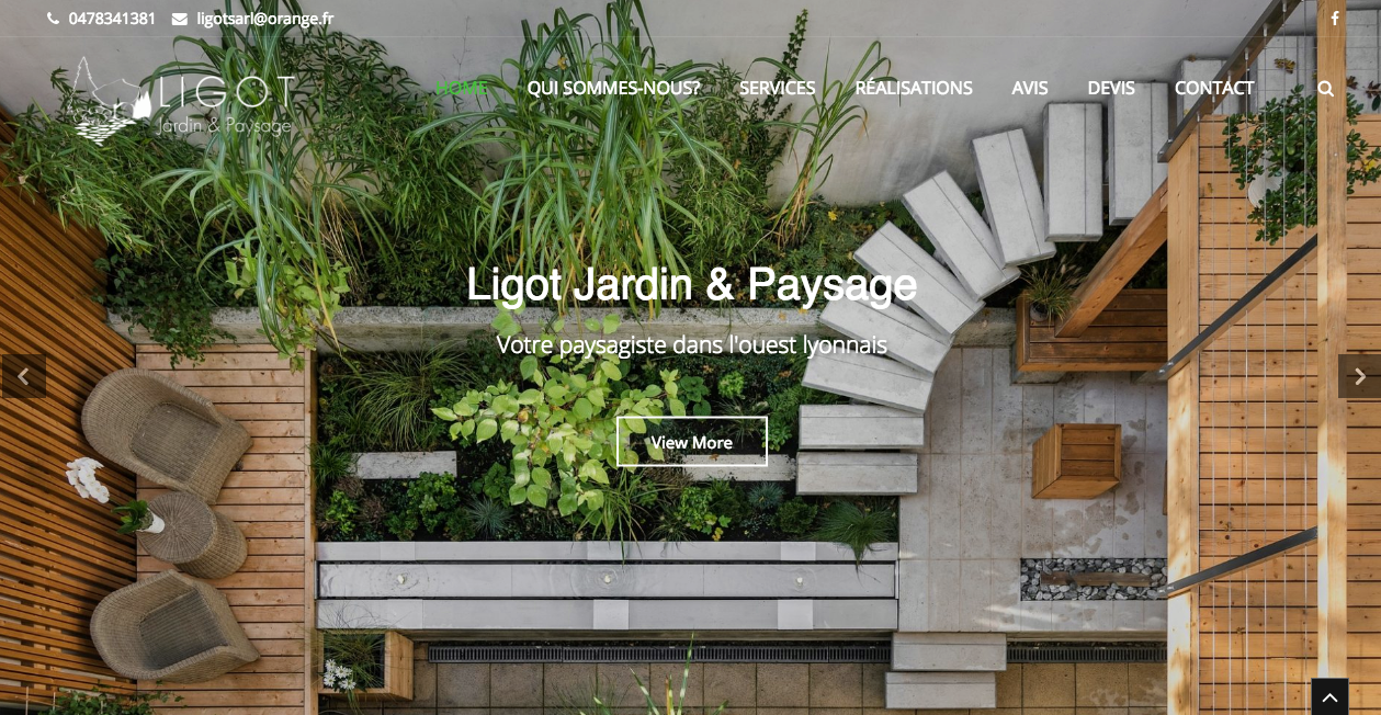 Ligot Jardin et paysage site web homepage