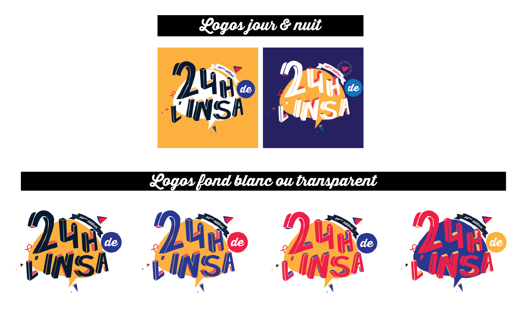 24h de l'insa logo et déclinaisons