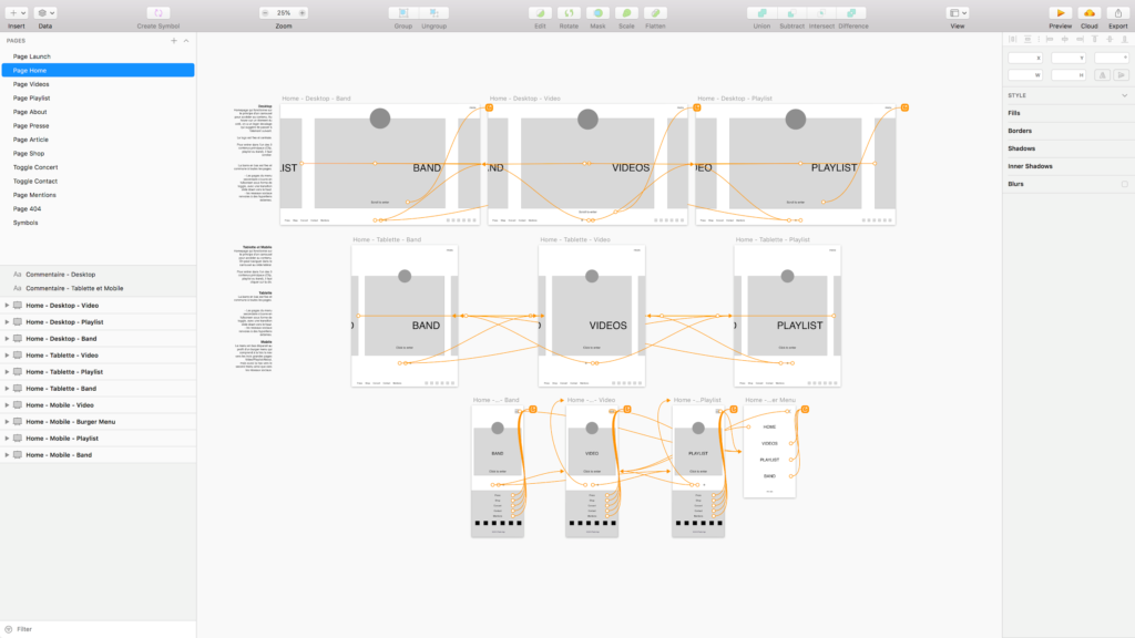 Plastic Age aperçu sitemap sur sketch