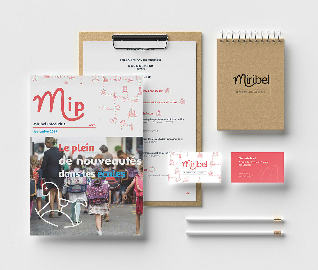 Mockup Edition documents pour la ville de miribel